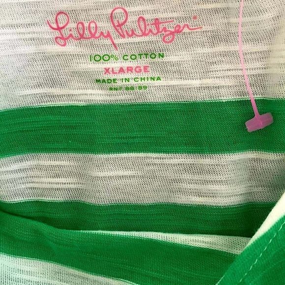 LILLY PULITZER CASSIE DRESS PREP GREEN SKIPPER STRIPE - Picture 4 of 4
